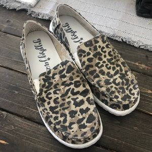 Leopard Slip On Shoes
